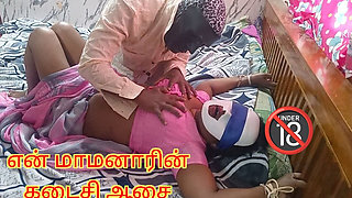 Husband Ties His Wife's Hand and Let Her Fucked by Her Father in Law for His Lost Wish