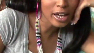 Ebony skinned Mckenzie Sweet fucks black cock to enjoy cum