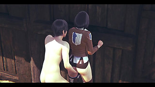 On Titans Hentai - Mikasa Fingering to Orgasm Then Fucked with Creampie - Manga Anime Japanese Asian Game Porn