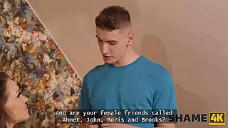 Axel Angelise & Kristina Grace seduce and fuck at a friend's place after party