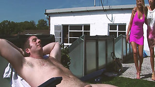 Sexy Booties Scene-3 Two Hot Latina Friends Having a Threesome in the Pool