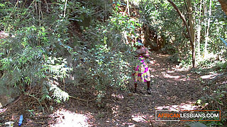 Ebony African Lesbian Cheat on Boyfriends with Amateur Threesome!