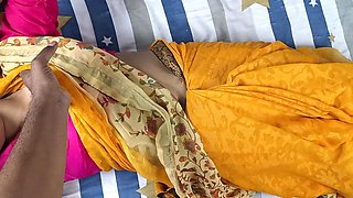 Indian Village Bhabhi Enjoying Very Romantic Sex with His Husband When No One in the Home.