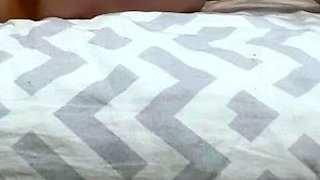 Slim Asian Babe Masturbates with Pink Dildo on Bedroom Bed