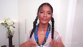 1.50m Petite Skinny Brazilian, Jasmine Santana Fucked By The