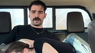 Amateur Teen Blowjob Under the Cover