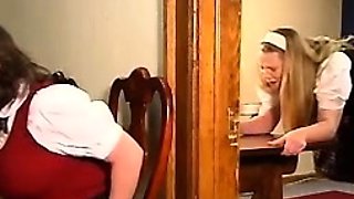 Blonde and Brunette Lesbians Scissor Fuck