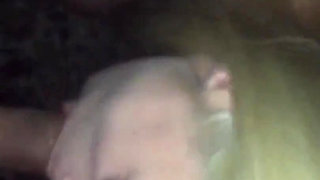 Stoyca blonde stoking teen ready for a gagg