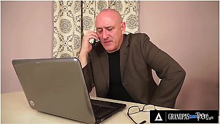 Petite And Naughty Gina Gerson Gets A Lesson By A Old Man And Is Dick