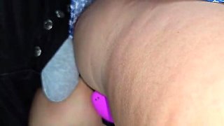 Amateur Public Bus Sex: Girl Exposes Vibrating Toy in Pussy, Stranger Cums in Her Panties!