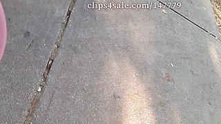 Hot Fudge Tasty Feet Left Foot Wrapped at the Bus Stop