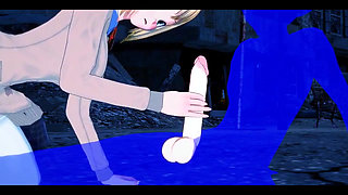 Dr Stone Hentai - Kohaku Boobjob and Handjob - Japanese Asian Manga Anime Game Porn