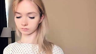 Blonde teen Sierras first erotic masturbation video