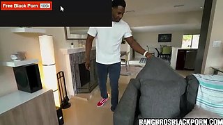 Petite ebony teen Mini Stallion takes huge black cock from Jax Slayher