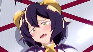 Helpless hentai cutie gets tight cunt stuffed full of cock