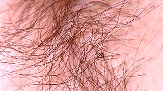 Brunette spreads cheeks for rimming and toy fun