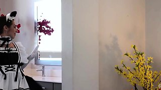 Boss ties up and rough fucks maid