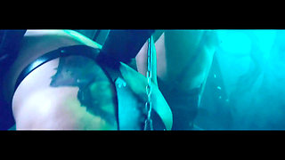 Gas Mask Slave Stretched Anal by Dominant MILF Strapon