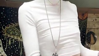 Raunchy tart unbelievable solo masturbation video