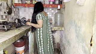 Full night non stop fucking in the kitchen of brother-in-law and sister-in-law, hard desi fuck all night