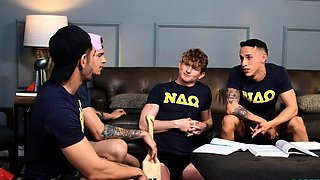 College twinks rough group sex