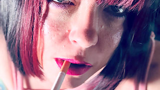 Tina Loves To Dance! BBW Tina Snua Smokes 1 Cork Cigarette & Feeling Filthy! OMI OME Snap Inhales Drifts