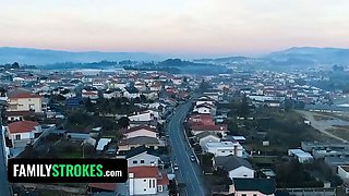 Familystrokes - innocent teen beauty Alexis Tae bonds with her freak stepdads in fucking 3some