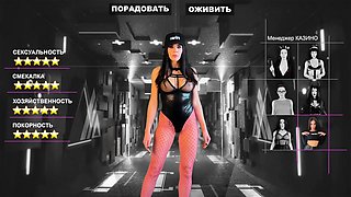 Rough Russain mom instructs hump to greedy kitty