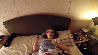 Small titted brunette amateur anal nailed at home