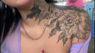 Naughty Latinas Flash Tits in Public - Before Lesbian Threesome with Dripping Pussies: Porn
