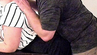 Teacher Lets Her Long Red Hair Down for Rough Hair Pulling Fuck Bent Over Desk