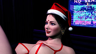 Desi Savitra Bhabhi had sex with strangers at the Christmas party