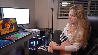 teen 18+ Escort Reacts To Herself Having Sex On Video Then Gets Fucked Again