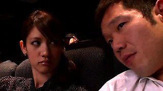 Japanese Model Gf Blowing Cock In Cinema