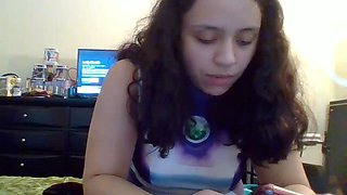 Emo teen Becka solo webcam masturbation