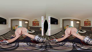 Angel wraps her huge natural tits around your big cock in virtual reality