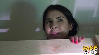 Fake Hostel Threesome - College Teens Charlie Dean & Lady Dee Give Blowjob & Ride Big Cock Cumshot