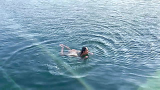 Monika Fox Morning Swimming Naked In The Bay