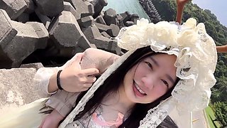 Asian Babe Repays Favor With No-Condom Creampie Sex