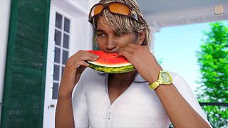 Hentai girl in action