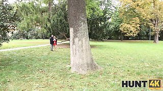 Pick up action with bouncy Claudia Macc from Hunt4k