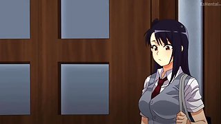 Busty anime hussy amateur sex scene