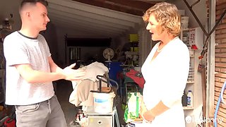 Agedlove - Mature Fucks with Sam During a Garage Sale