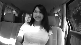 Beautiful Brunette Big Boobs Rides Fake Cock