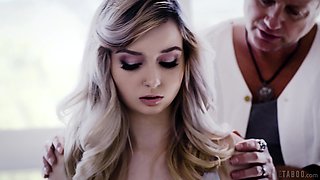 Pretty angel Lexi Lore is fucked and jizzed by elder man Eric Masterson