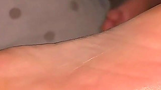 Close up Cum on Beautiful Soles Amateur Footfetish