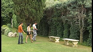 Outdoor Threesome Wild Ass Pound and Suck Frenzy