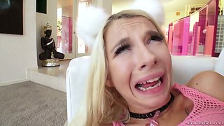 Flexible and horny auburn Kenzie Reeves gets hammered by big cock owner