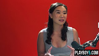 Korean nubile getting off to utter ejaculation