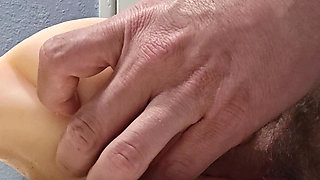 Masturbating with a Sex Toy Bubble Butt Doggystyle. I Fuck It Until I Cum Hard